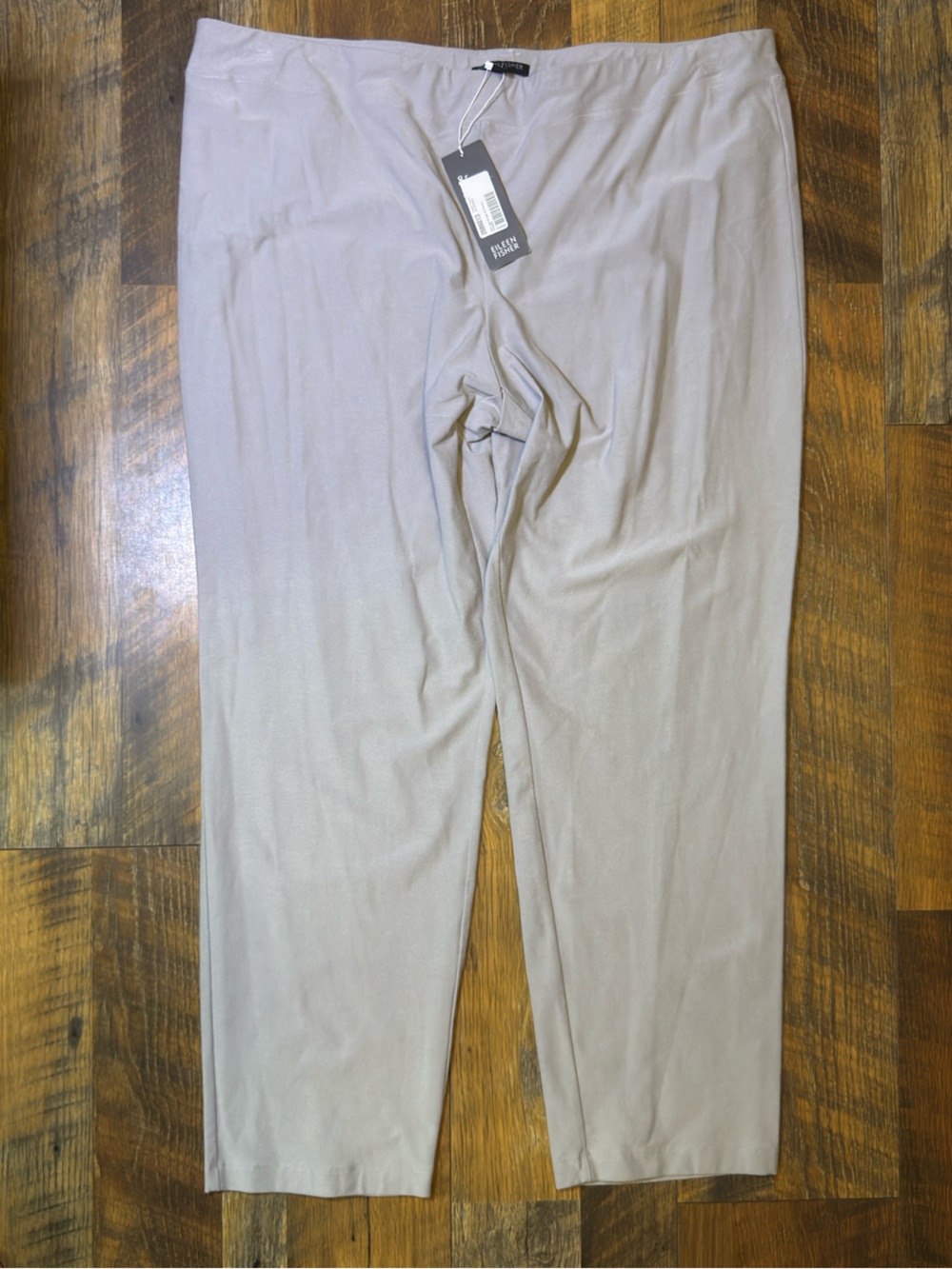 Eileen Fisher Slim Stretch Crepe Ankle Pant light gray size 2X NEW